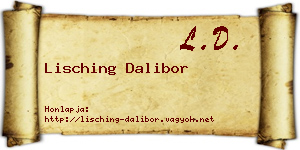 Lisching Dalibor névjegykártya